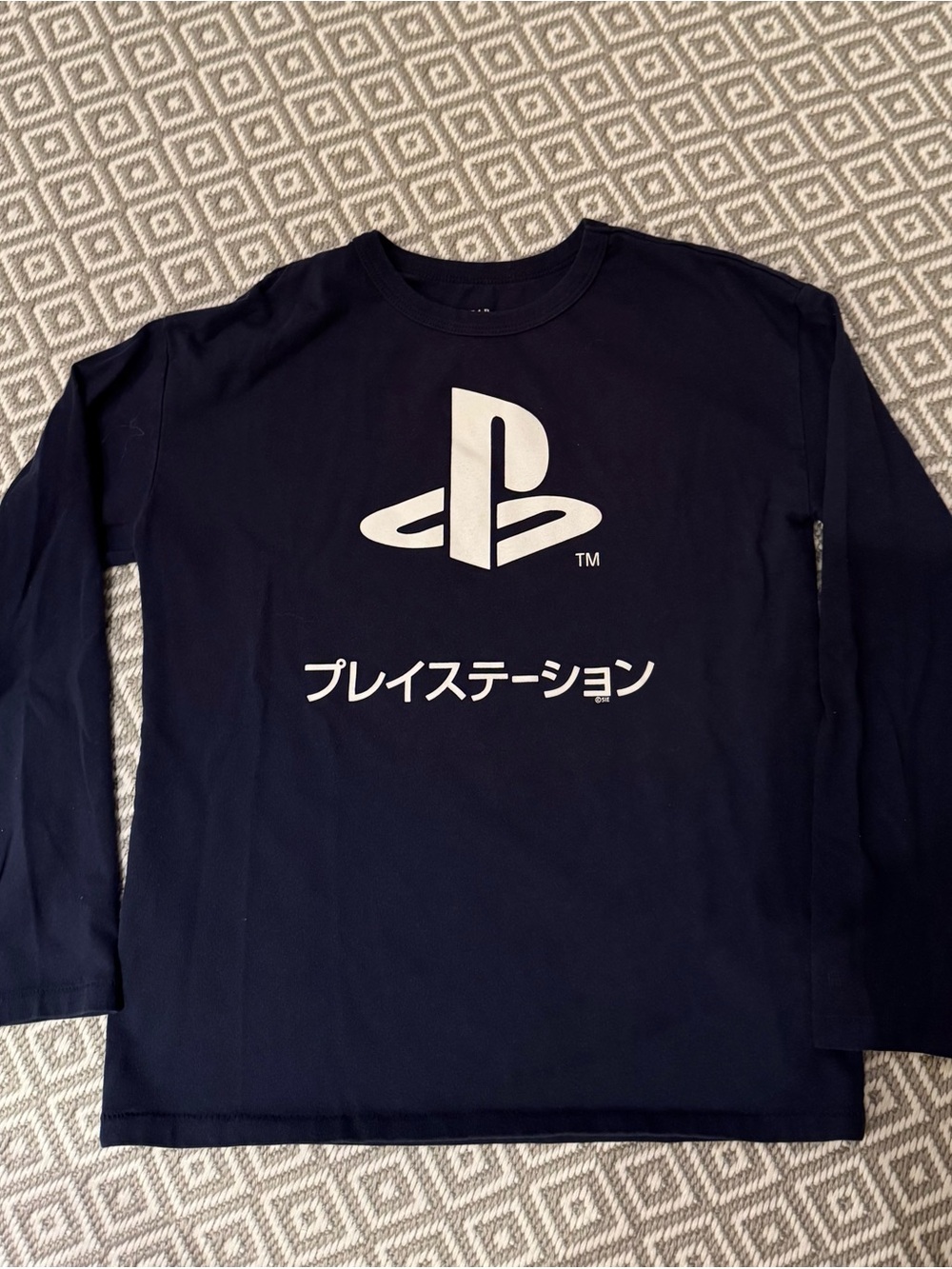GAP Teen Navy Long Sleeve PlayStation Logo Shirt